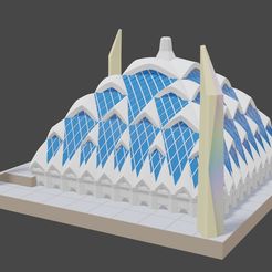 aljabbar-4.jpg Archivo STL Miniatura simplificada de la Gran Mezquita de Al Jabbar・Objeto imprimible en 3D para descargar