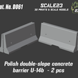 D061.png Concrete barrier - double-sided - EU style