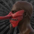 5-1.jpg Japanese Tengu Half Mask Oni Demon Mask 3D print model