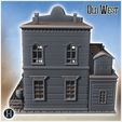 4.jpg Western wood-plank bank with access stairs and side balcony (2) - Cowboy USA America ACW American Civil War History Historical