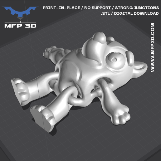 STL-3MF-slicer-6.png ARTICULATED - BLUEY - MFP3D - NO SUPPORT - PRINT IN PLACE - SENSORY TOY - FIDGET