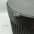 3.png Archivo STL Cubo de basura con tapa abatible・Modelo para descargar y imprimir en 3D