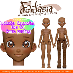 1.png [FANTASIA BJD] - Human and Satyr Fantasia Ball Jointed Doll - (For FDM and SLA Printers)