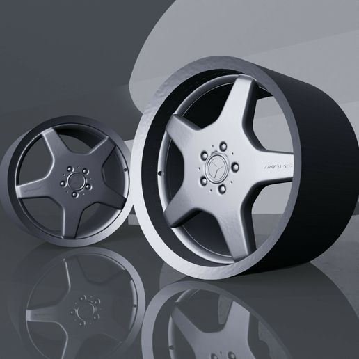 STL file MERCEDES AMG WHEELS MONOBLOCK (18 and 19 Inch) 1/24th Model 🚗 ...