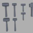 3.jpg Mallet collection, 6 different mallets, 1/35, 1/24 for diorama