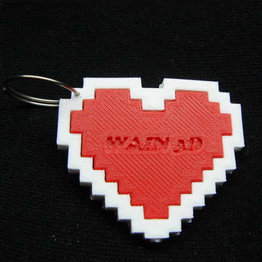 pixel Heart Key chain