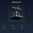 04_dimensions.png Steampunk Ornamental Telescope - 3D Printable STL File