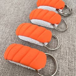 Happy sushis and nigiris keychains Collection  (Print-in-place, no supports needed)