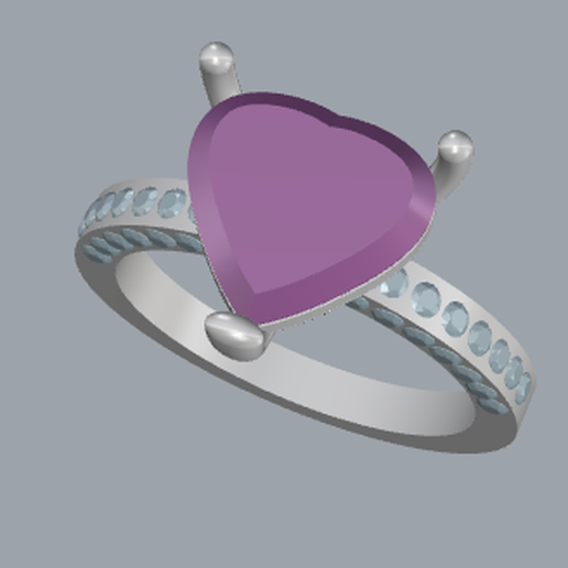 heart ring 3D model