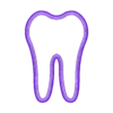 Tooth 4 B.stl Tooth Cookie Cutter STL File - 4 inches