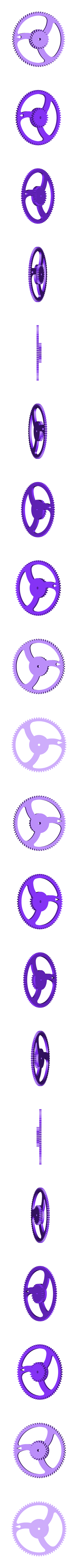 roue_moyenne_bis.stl スパイラル・エスケープメント・ムーブメント