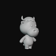 39.png Cartoon Bull for 3D Printing