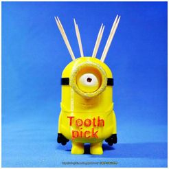minions-cutlery-set_08.jpg Free STL file Minion Toothpick・3D printable design to download