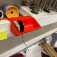 IMG_5447.jpg yarn spool holder for IKEA mosslanda shelf
