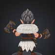 4.png Chibi Barbarian Berserker Warrior - 100mm Desktop Figurine