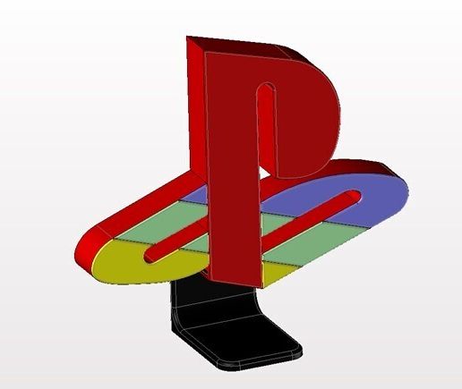 PlayStation Logo 3D Desk Model - 3D model önizlemesi
