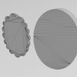 wf2.jpg Oval ribbed rosette relief and mold 3D print model