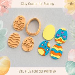 1.jpg Fichier 3D Paquet de timbres Œufs de Pâques Découpeurs en pâte polymère・Objet imprimable en 3D à télécharger