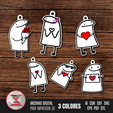 Post-pack-01-6-unid.png FLORK FEBRUARY 14 VALENTINE'S DAY KEY RING PACK 1