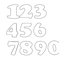 numeros33.png Archivo STL numbers cookie cutters・Modelo de impresión 3D para descargar