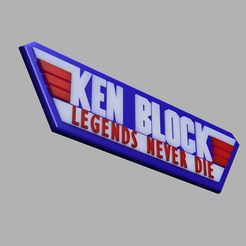 1.png Free STL file Ken Block Tribute - Legends Never Die・3D printing model to download