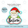 Etsy-Listing-Template-STL.png Santa Cookie Cutter | With personalized Text Box | STL File