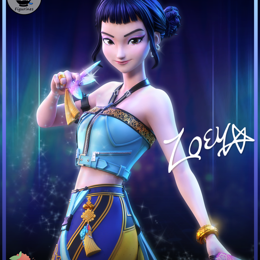 ヨ₍ᐢ.ˬ.ᐢ₎　モノキニ　アクセサリーセット 🧑‍🎤 Zoey - Figura dos Caçadores de Demónios da Kpop para