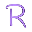 R_Cover.stl LED Alphabet Font NEW Walt Disney Name Lamp by T-D3SIGN