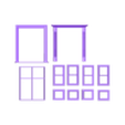 window-1:24.stl Dollhouse window 1/12 or 1/24