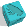 Cube-pond-frog.png 🦆Stamper Cube with Pond or Dam Elements - for Sensory Play