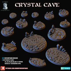 720X720-diapositiva1-1.jpg Archivo STL Bases de la Cueva de Cristal (Preapoyadas//toppers incluidos)・Diseño para descargar y imprimir en 3D