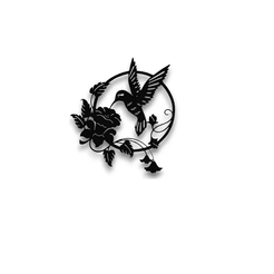 Sin-título.png Archivo STL Cuadro flor pájaro minimalista・Idea de impresión 3D para descargar
