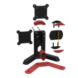 monitorstand_bom.png VersaGrip Flex Mount: Versatile Base for Monitors and Mobile Devices with Optional Headphone Holder