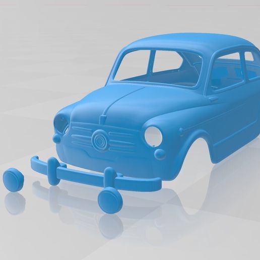 Fiat 600 D 1960 – STL Body Car Only