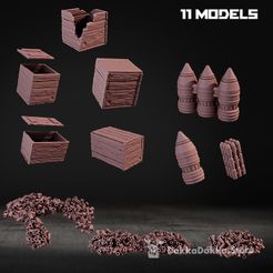 TIMODELS Stuff for terrain: shells, boxes, projectiles
