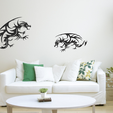 dis.png Mysteriöser Drache - Wall Art Decor