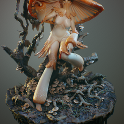 mushroom_Main-Camera.png Archivo 3D Chica seta・Modelo imprimible en 3D para descargar