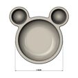 B2-MIKKY-04.JPG Mickey mouse head silhouette bowl 3D print model