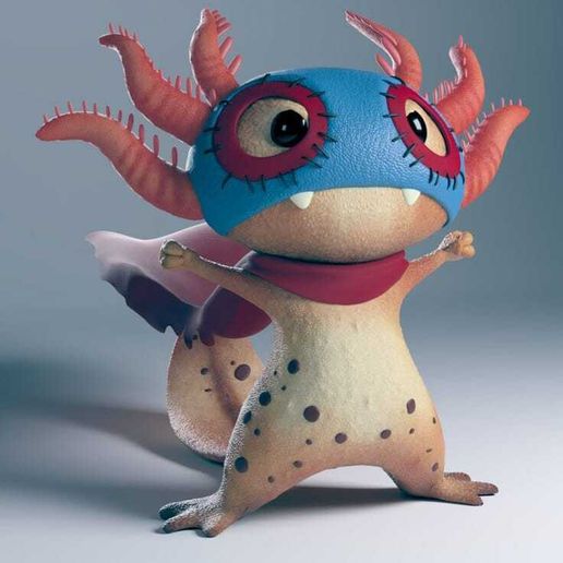 FIGHTING SALAMANDER 3D model