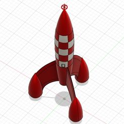 Cohete-3.jpg STL file Tintin rocket 1 meter (scalable)・3D print model to download