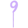 9.stl NUMBERS CAKE TOPPERS 1 2 3 4 5 6 7 8 9 0 BIRTHDAY NUMBER