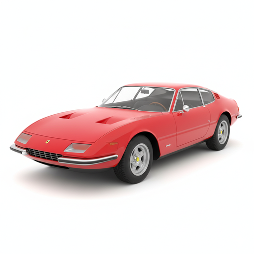 Ferrari 365 GTB/4 Daytona pickup, car model, car 3D, race car, garage, vehicle, classic car, car, automobile, hypercar, JDM, vintage car, car STL, diorama, drift car, sports car, supercar, SUV, muscle car, truck