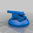 Pirate_Cannon_mini.png Warforged Pirate Artillerist Artificer and Naval Eldritch Cannon - D&D Miniature