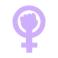Woman Power Phone Holder Logo Frikarte3D.stl Woman Power Logo Phone Holder