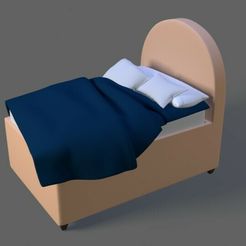 001.jpg STL-Datei Bett・Design für den 3D-Druck zum Herunterladen