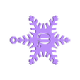 W.stl Snowflake ornaments with letters