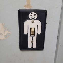 20230918_203643.jpg Бесплатный STL файл Крышка выключателя HappyWinkyPeePeeMan・Модель 3D-принтера для загрузки