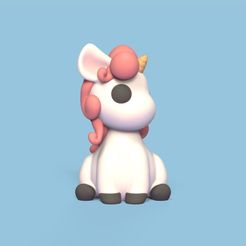 Cod225-Sitting-Unicorn-1.jpeg 3D file Sitting Unicorn・3D printing template to download