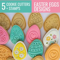 1.jpg 5 Easter Cookie cutter bundle with stamp