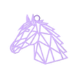 Horse keychain geometric.stl Fichier STL Porte-clés Cheval・Modèle pour impression 3D à télécharger